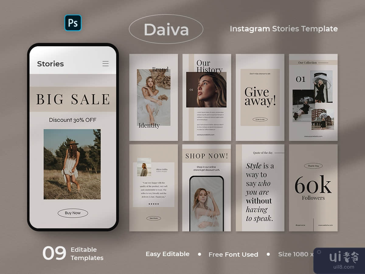 Daiva - Fashion Instagram Stories Template