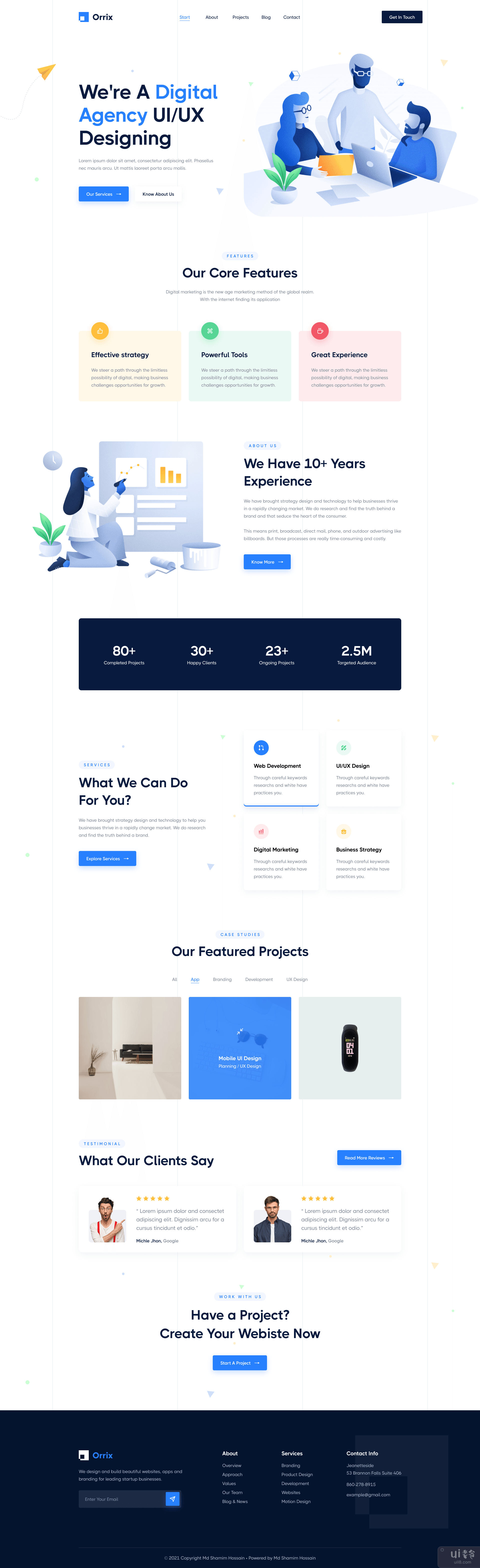 代理网站登陆页面(Agency Website Landing Page)插图