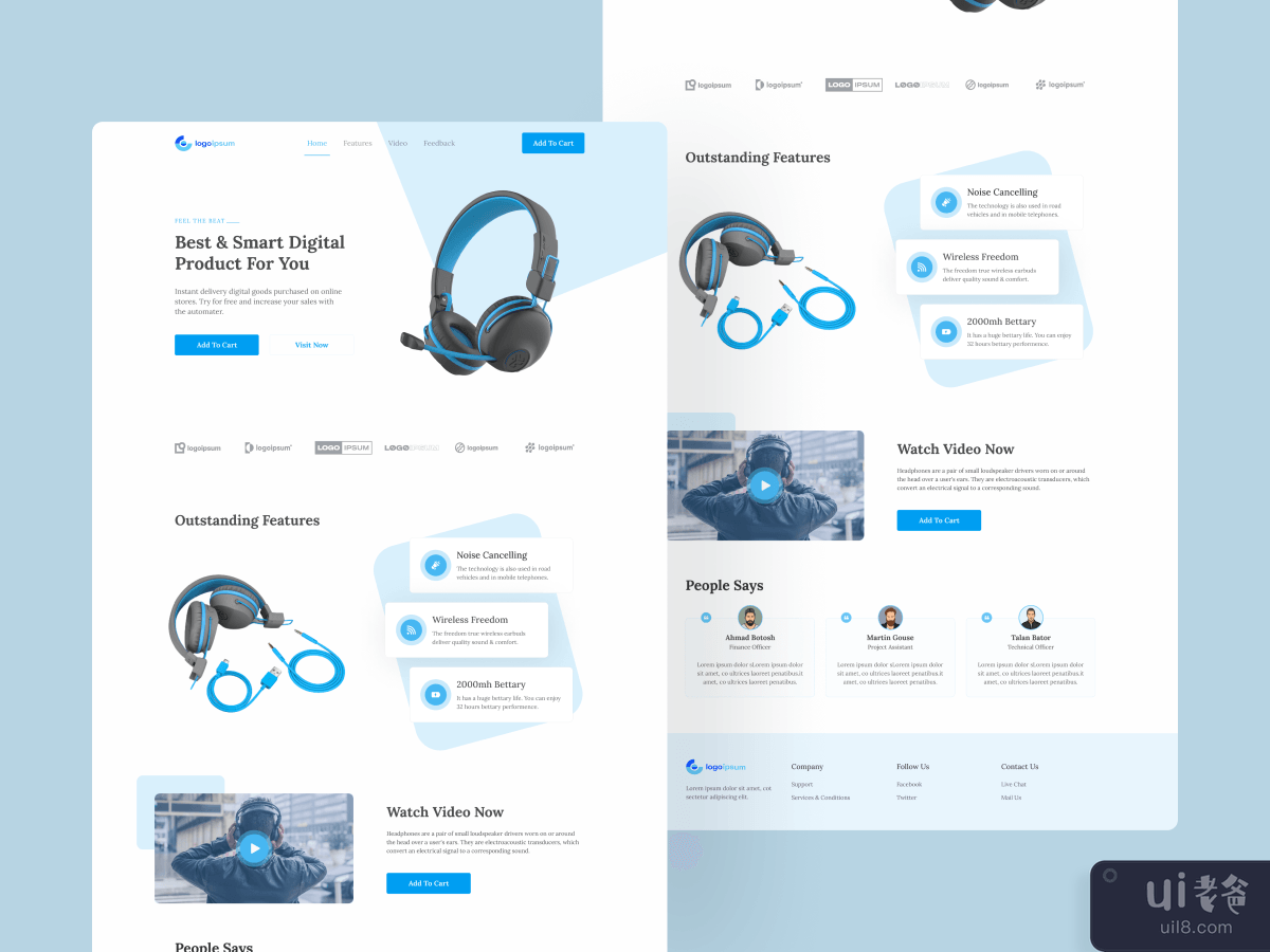 Product Landing Page - Headphone