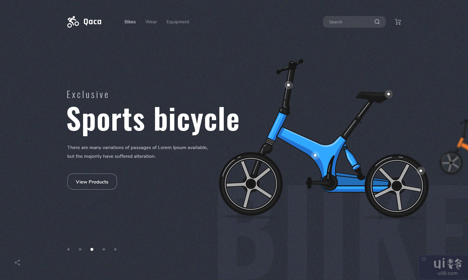 Qaca 运动自行车 UI 概念(Qaca Sports Bike UI Concept)插图