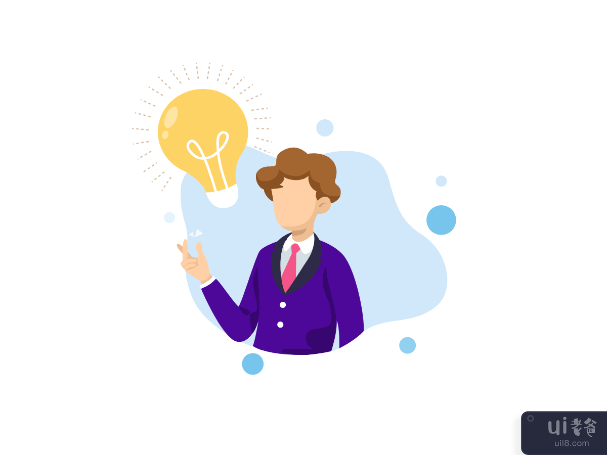 Businessman with new idea concept