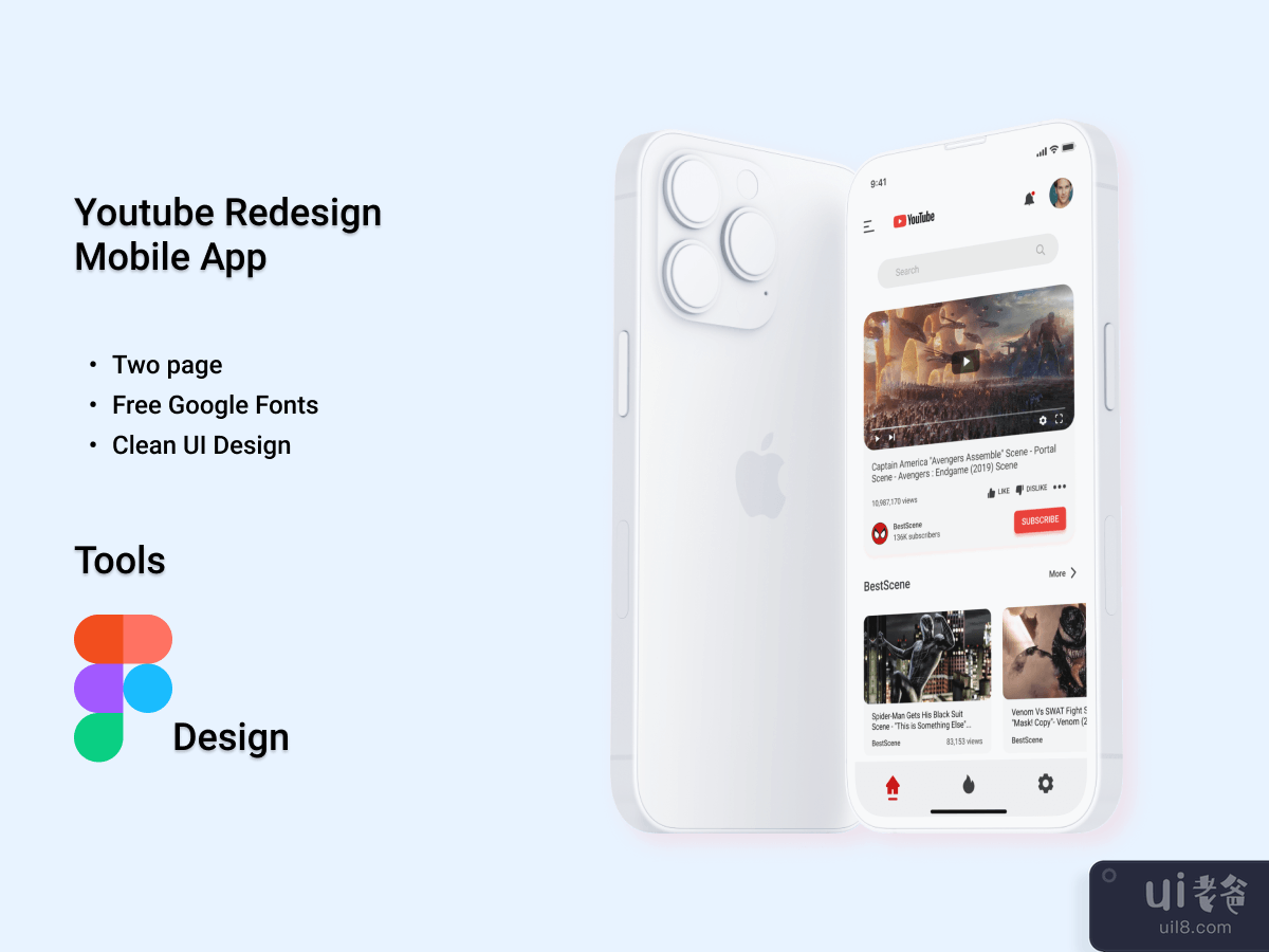 Youtube 重新设计应用程序(Youtube Redesign App)插图