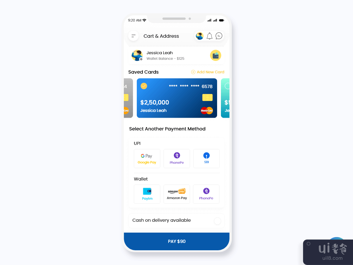 在线杂货店移动应用程序 UI 套件(Online Grocery Shop Mobile App UI Kit)插图3