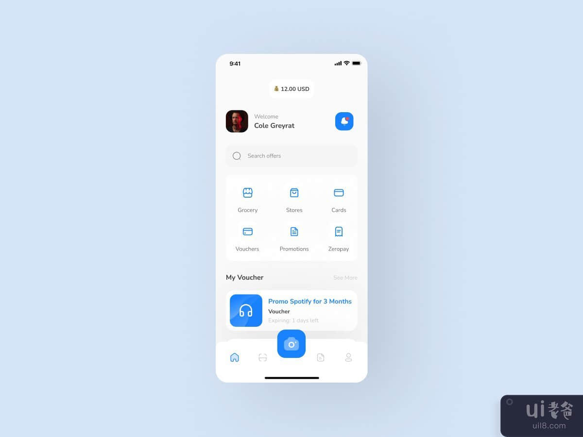 ZeroPay 移动 E - 钱包应用程序概念(ZeroPay Mobile E - Wallet App Concept)插图