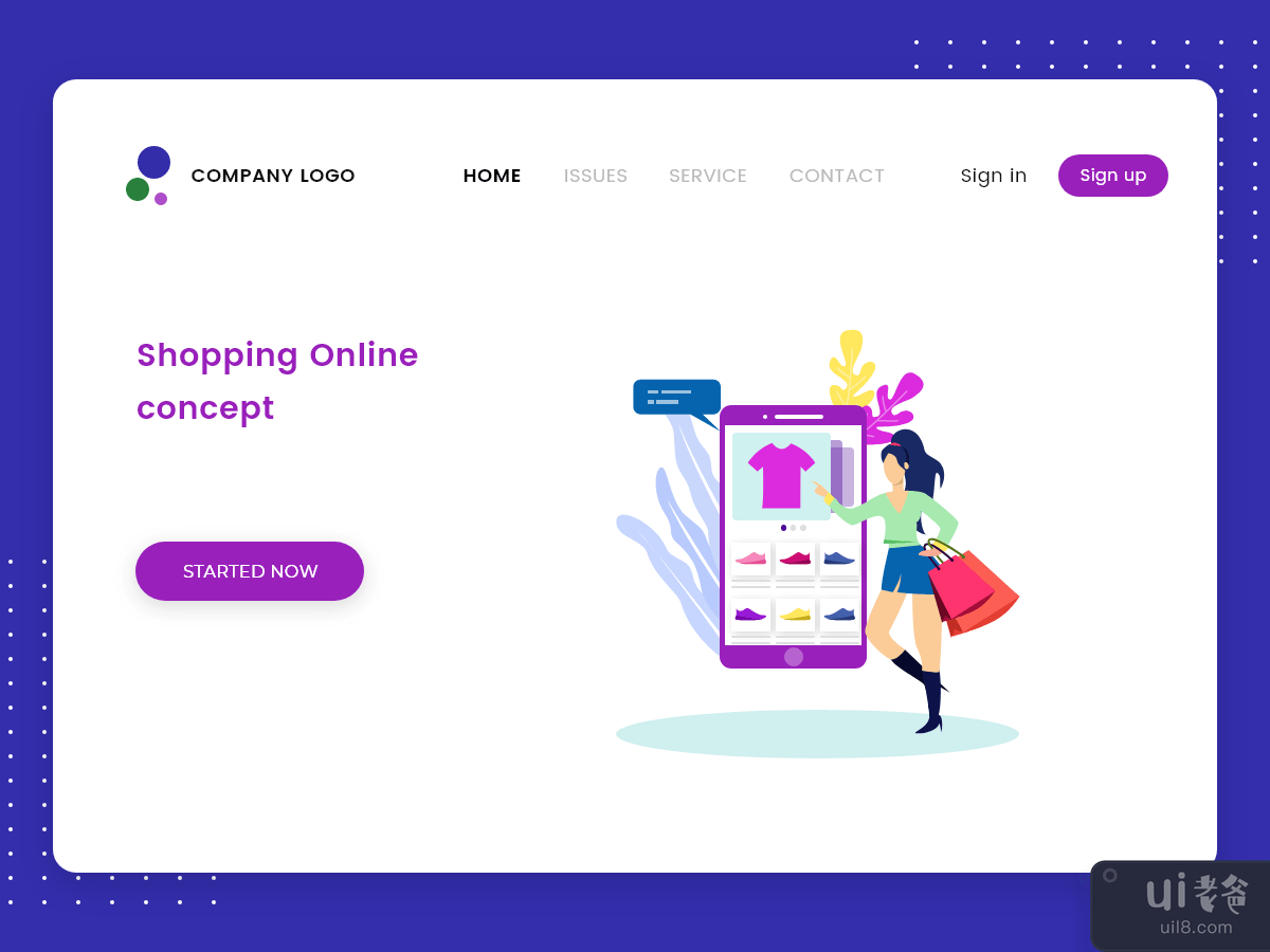 Online Shopping illustration concept