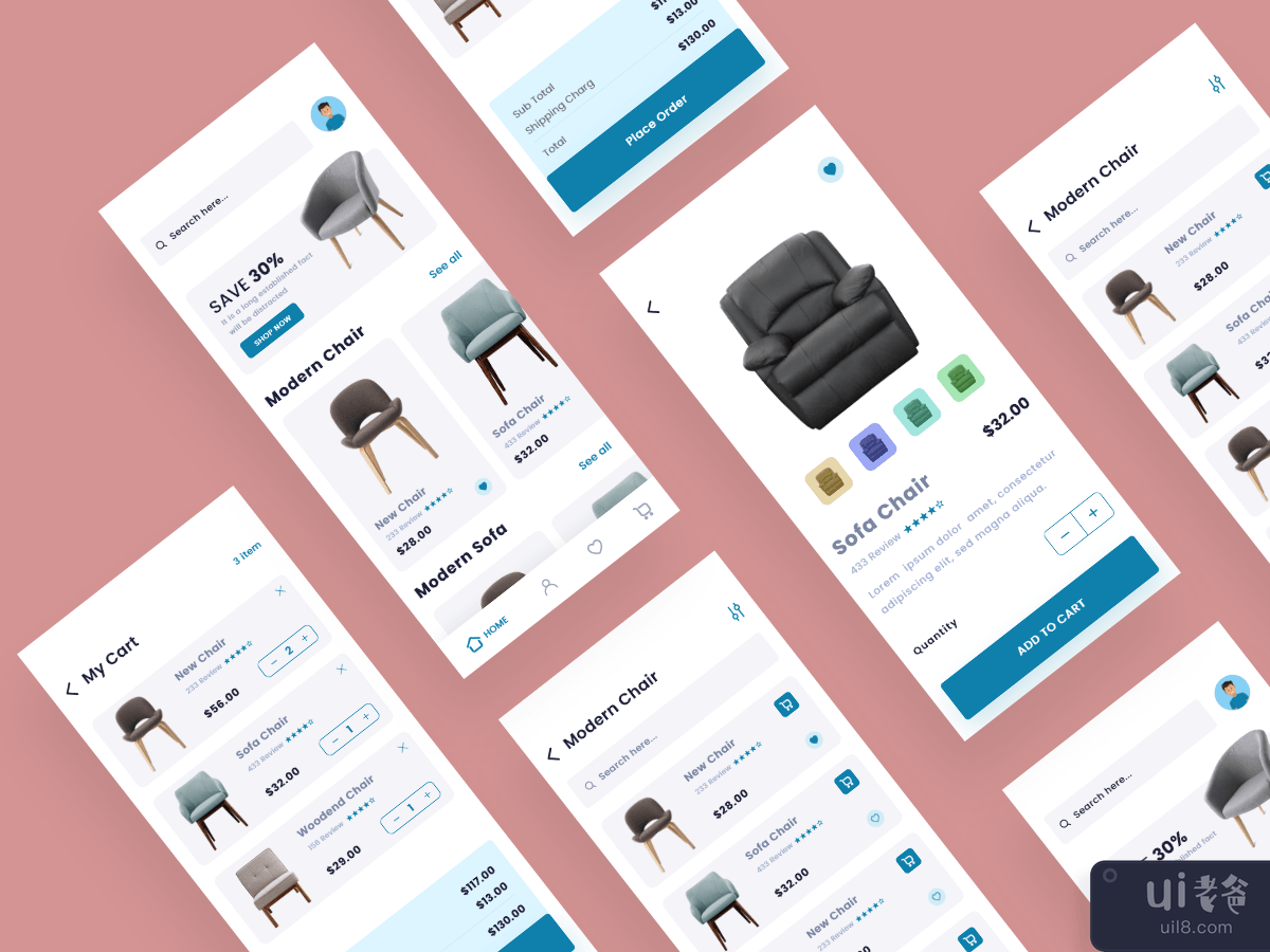 家具电商应用(Furniture E-Commerce App)插图