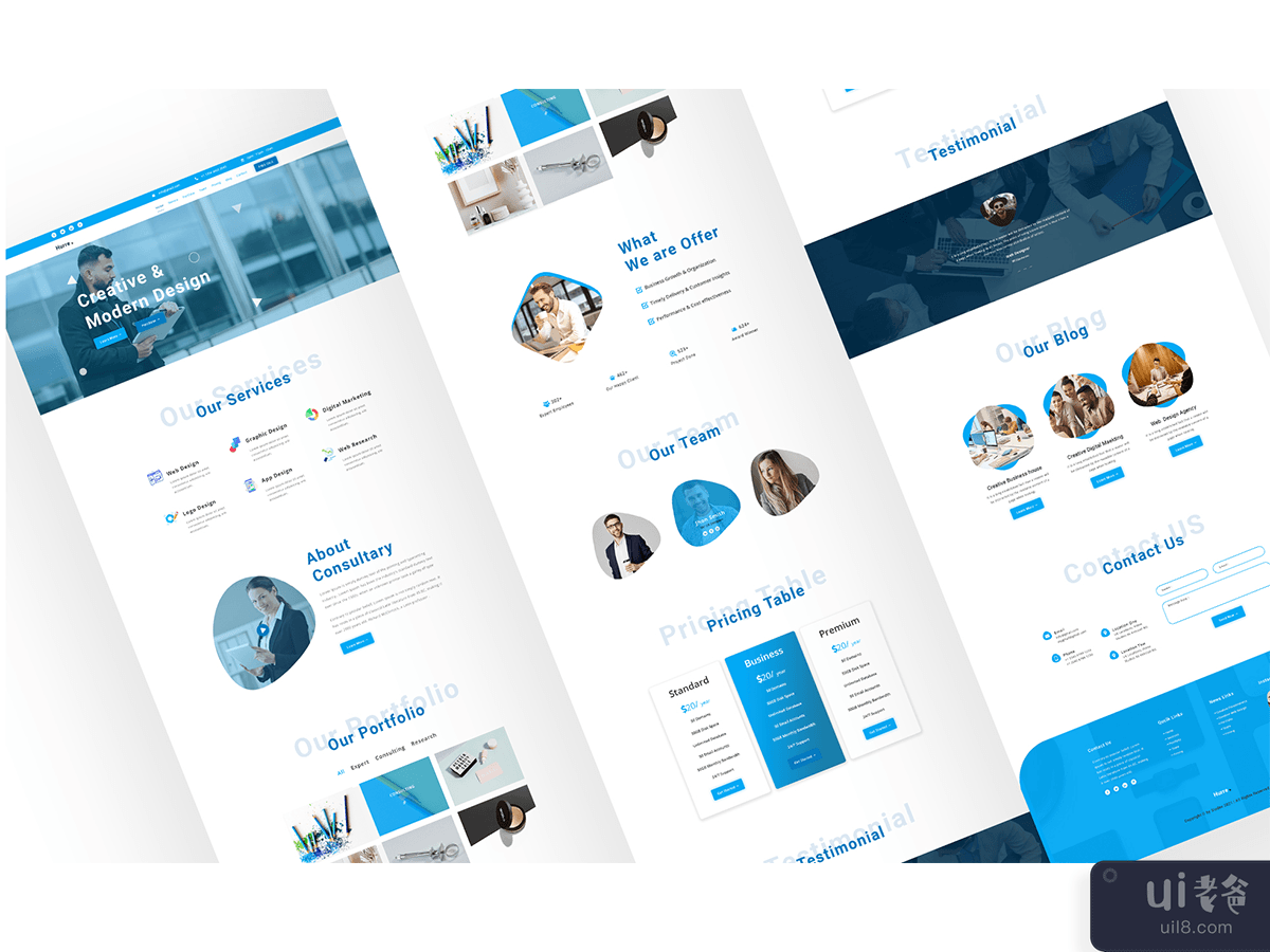 Hurre-Creative Consulting & Business PSD Template