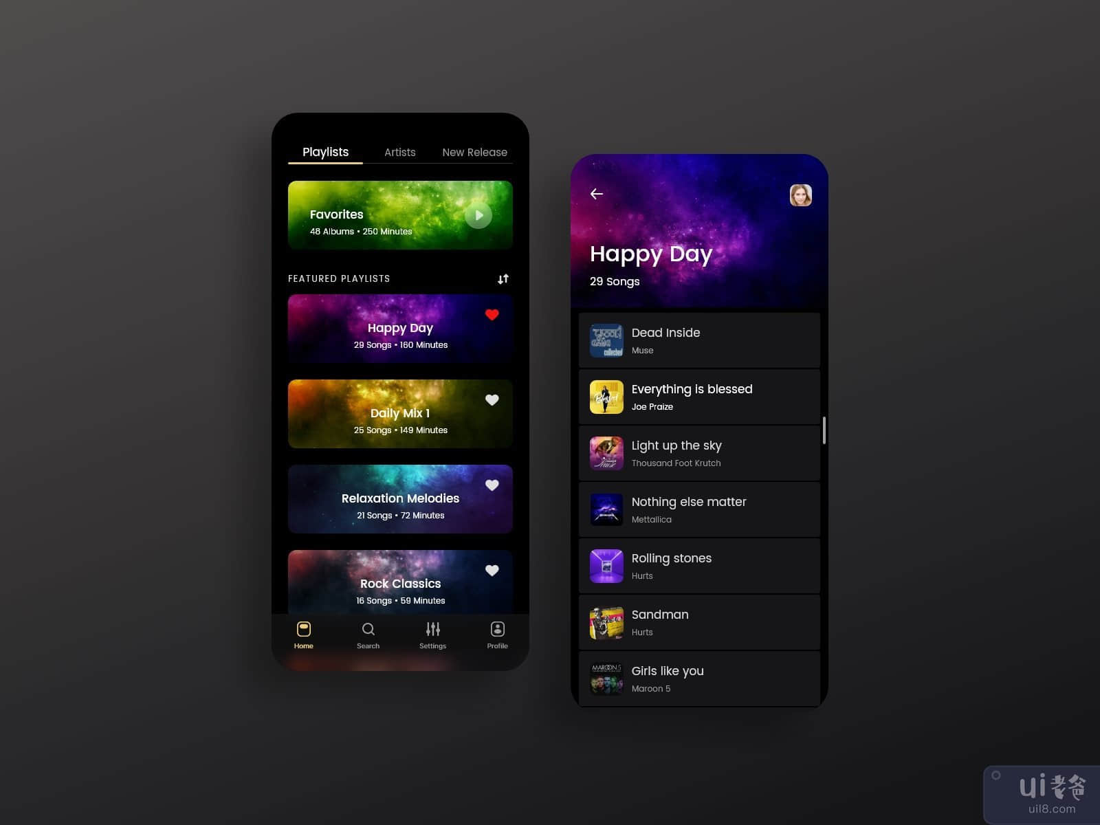 音乐播放器应用概念(Music Player App Concept)插图