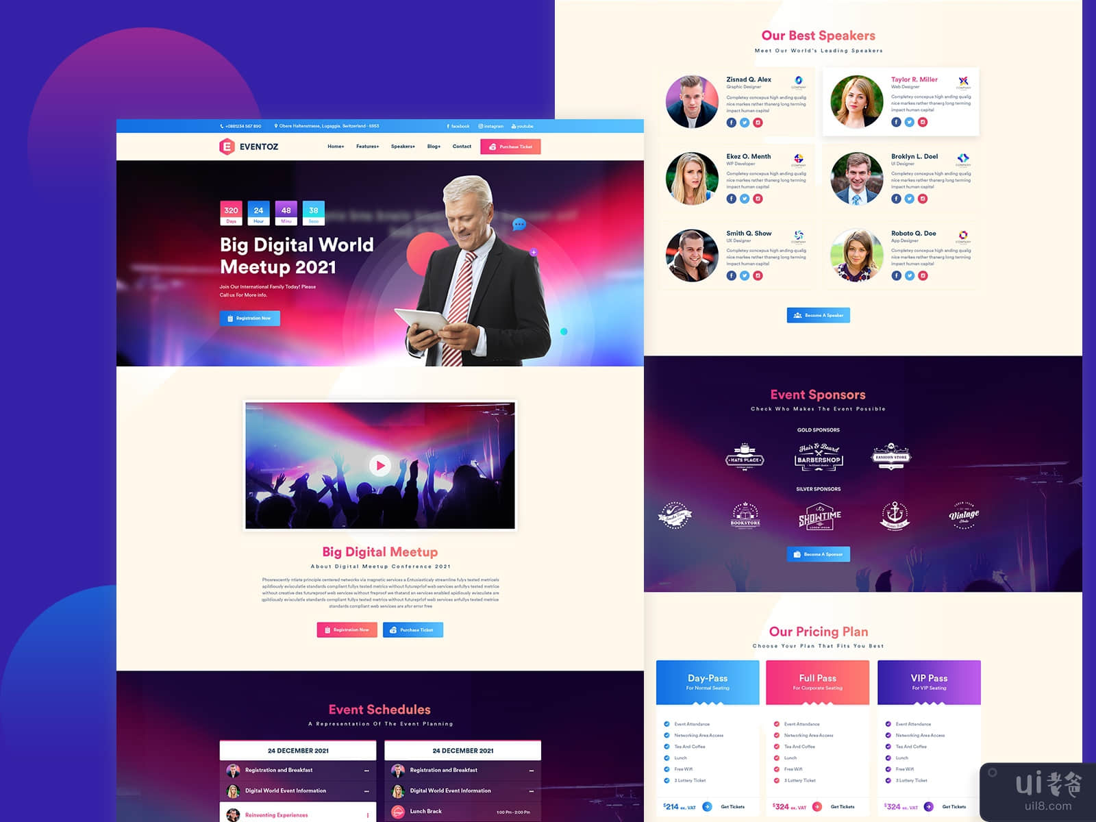 Eventoz - Conference, Event And Meetup Template
