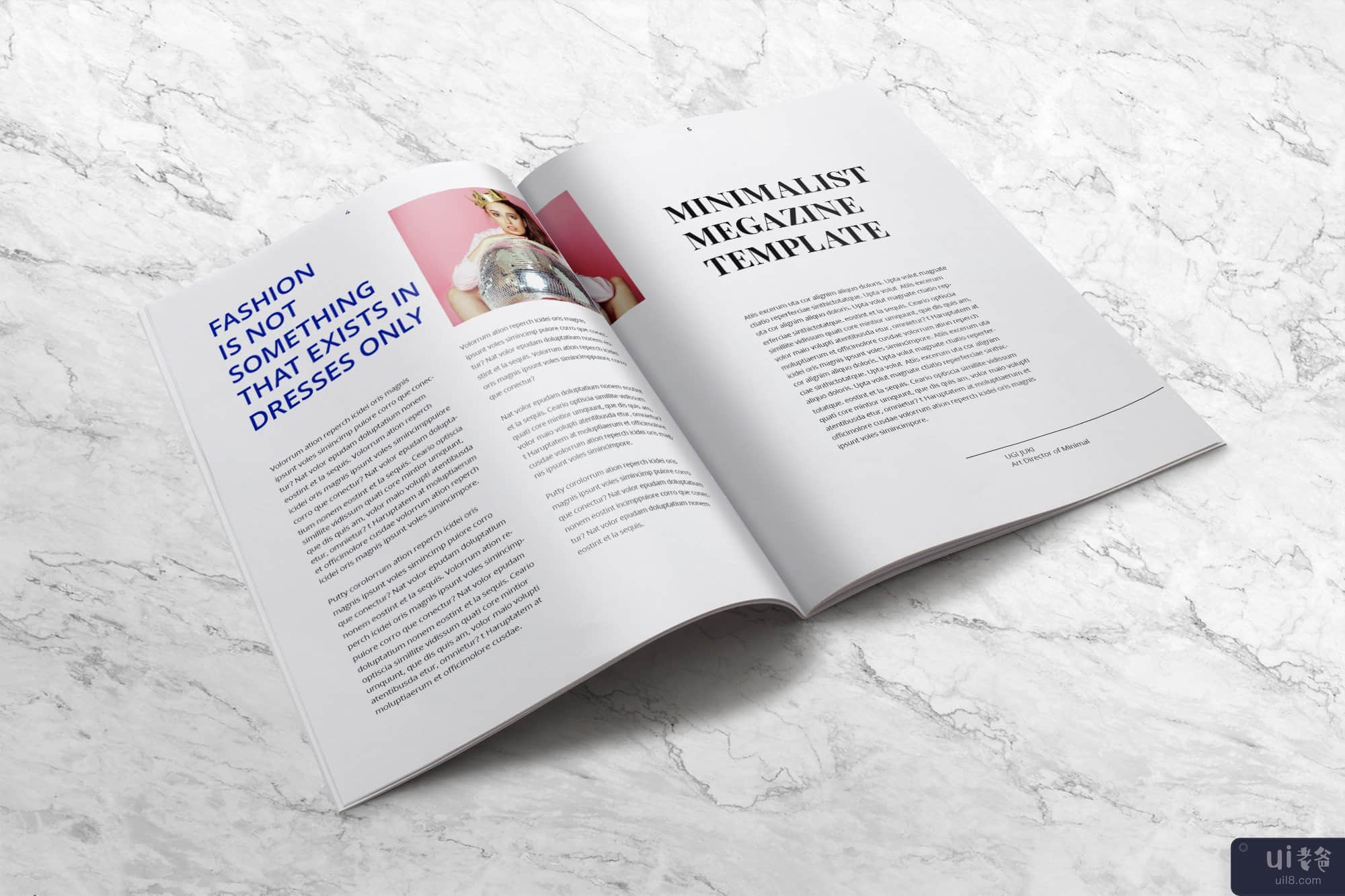 最小的杂志设计模板|设计模板(Minimal Magazine Design Template | Indesign Template)插图4