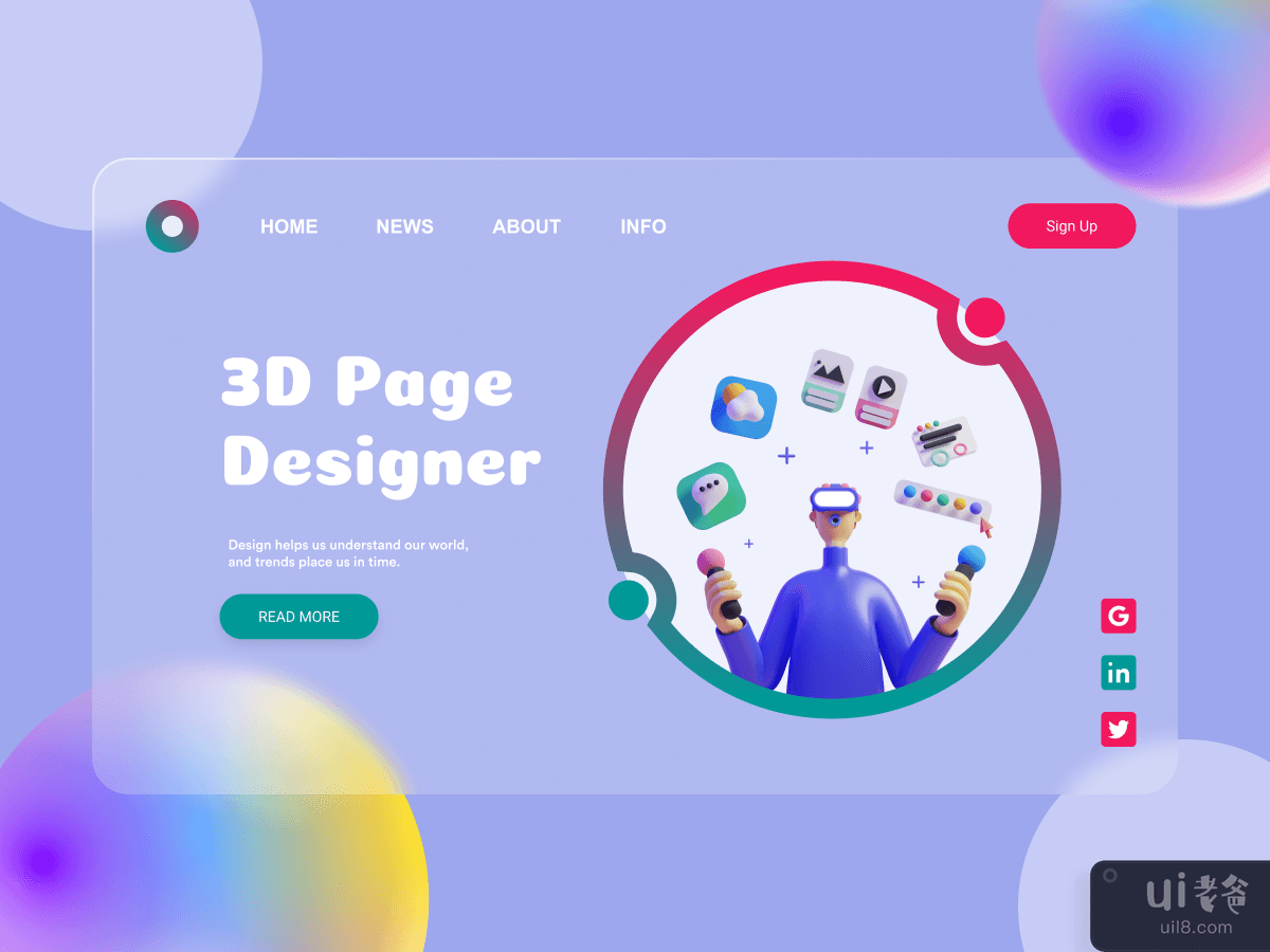 3D Page Designer Landing Page
