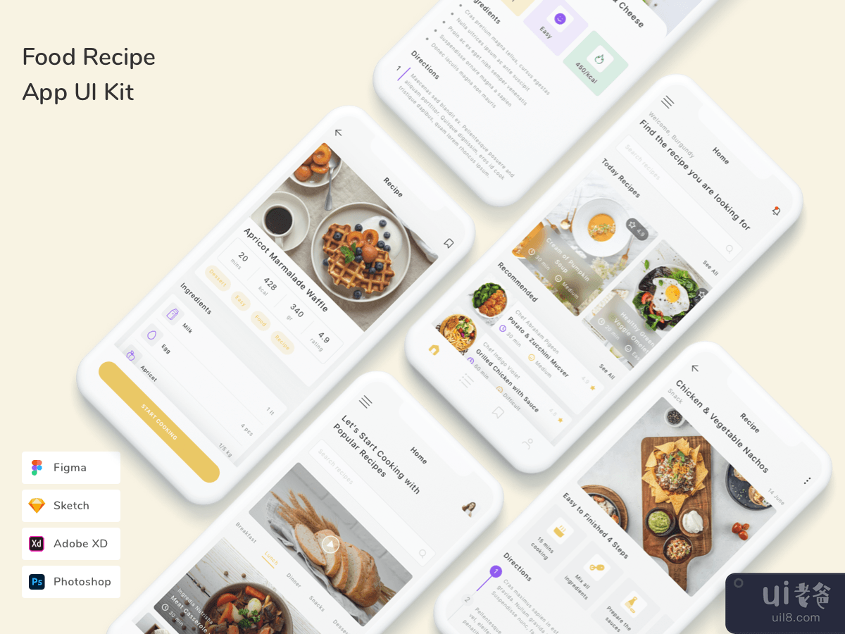 Food Recipe App UI Kit