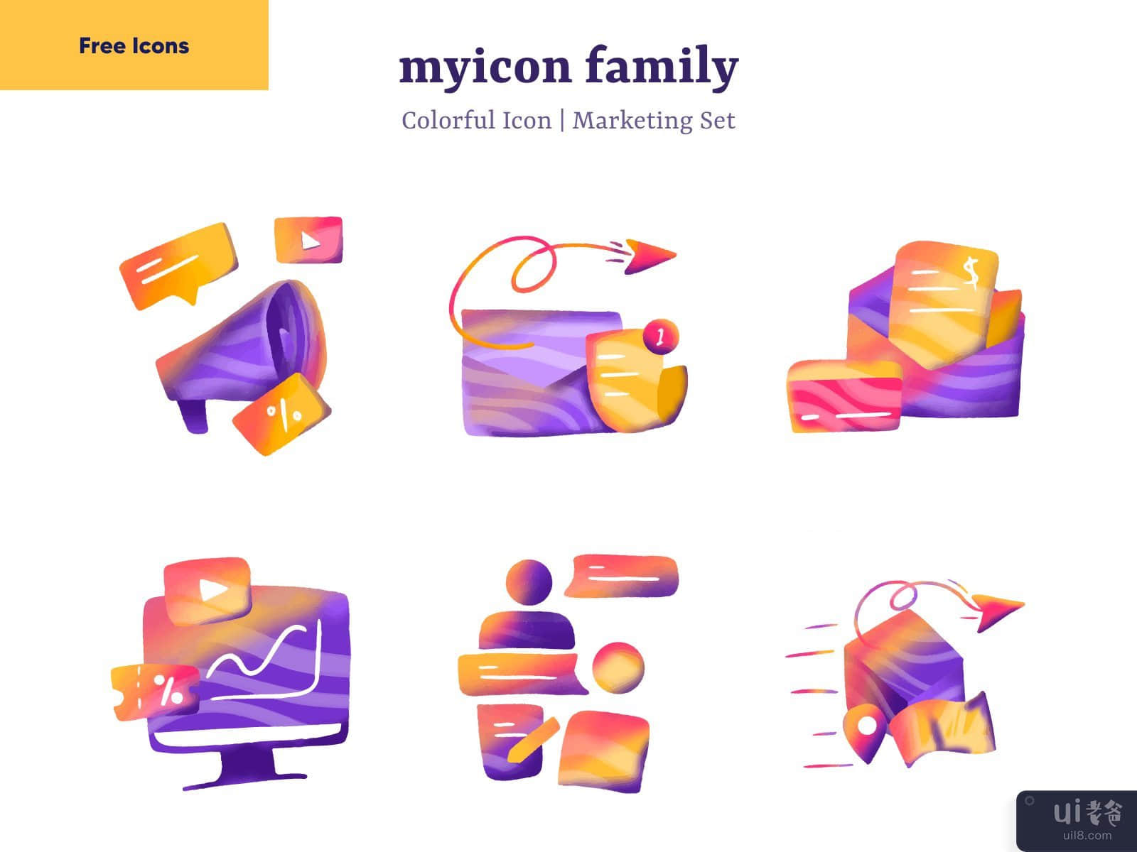 Marketing Colorful Icon | Myicon