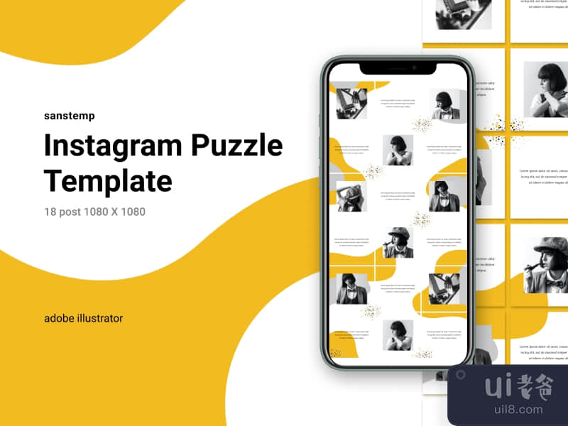 18 Social media post Instagram Puzzle template