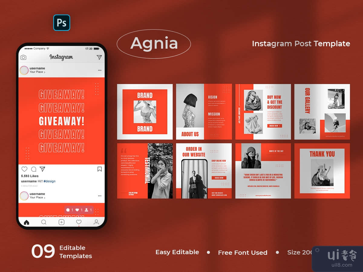 Agnia - Fashion Social Media Post Template