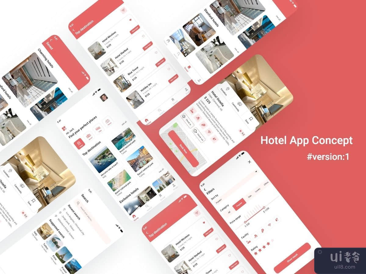 酒店概念应用程序(Hotel concept App)插图
