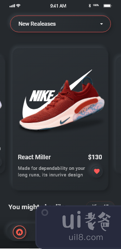 耐克鞋 - 应用程序设计(Nike Shoes - App Design)插图
