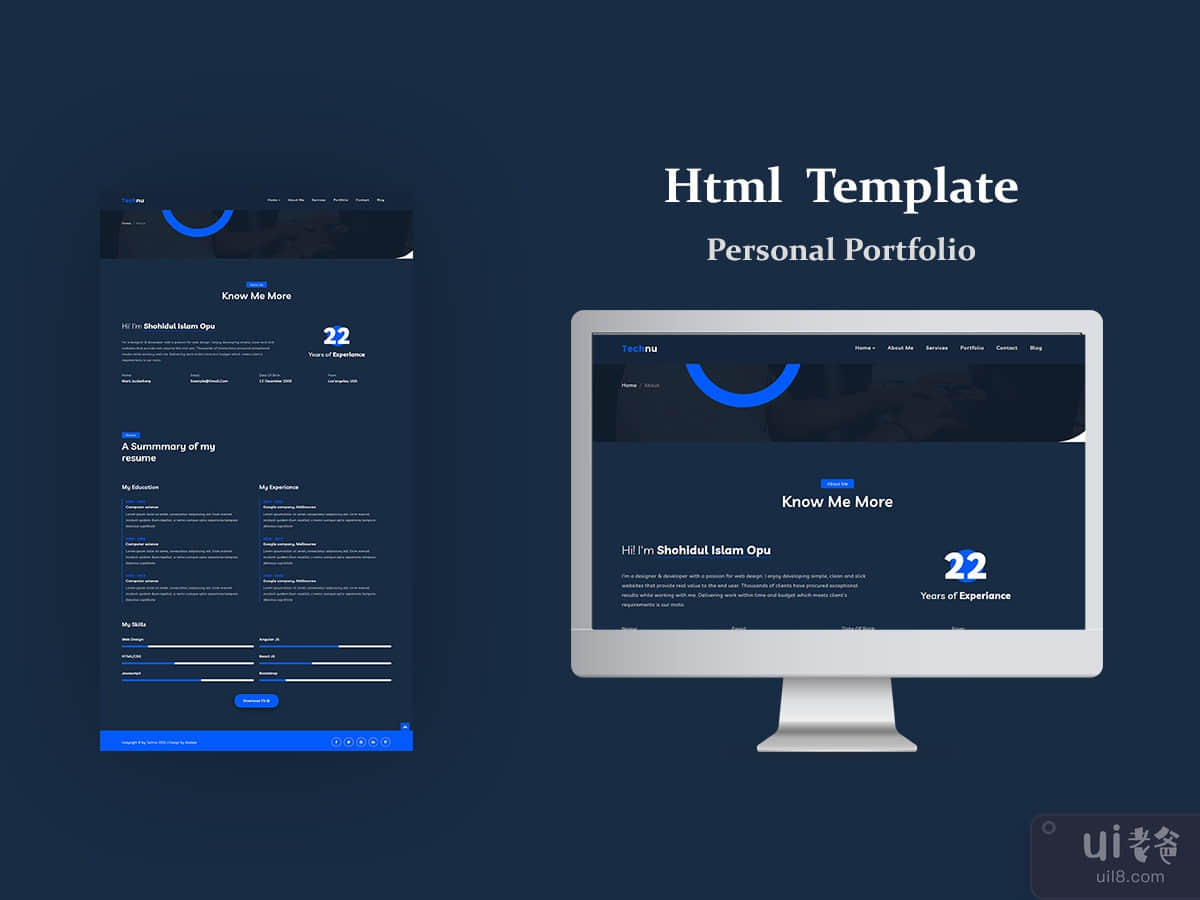 Html Template About page v1 drak