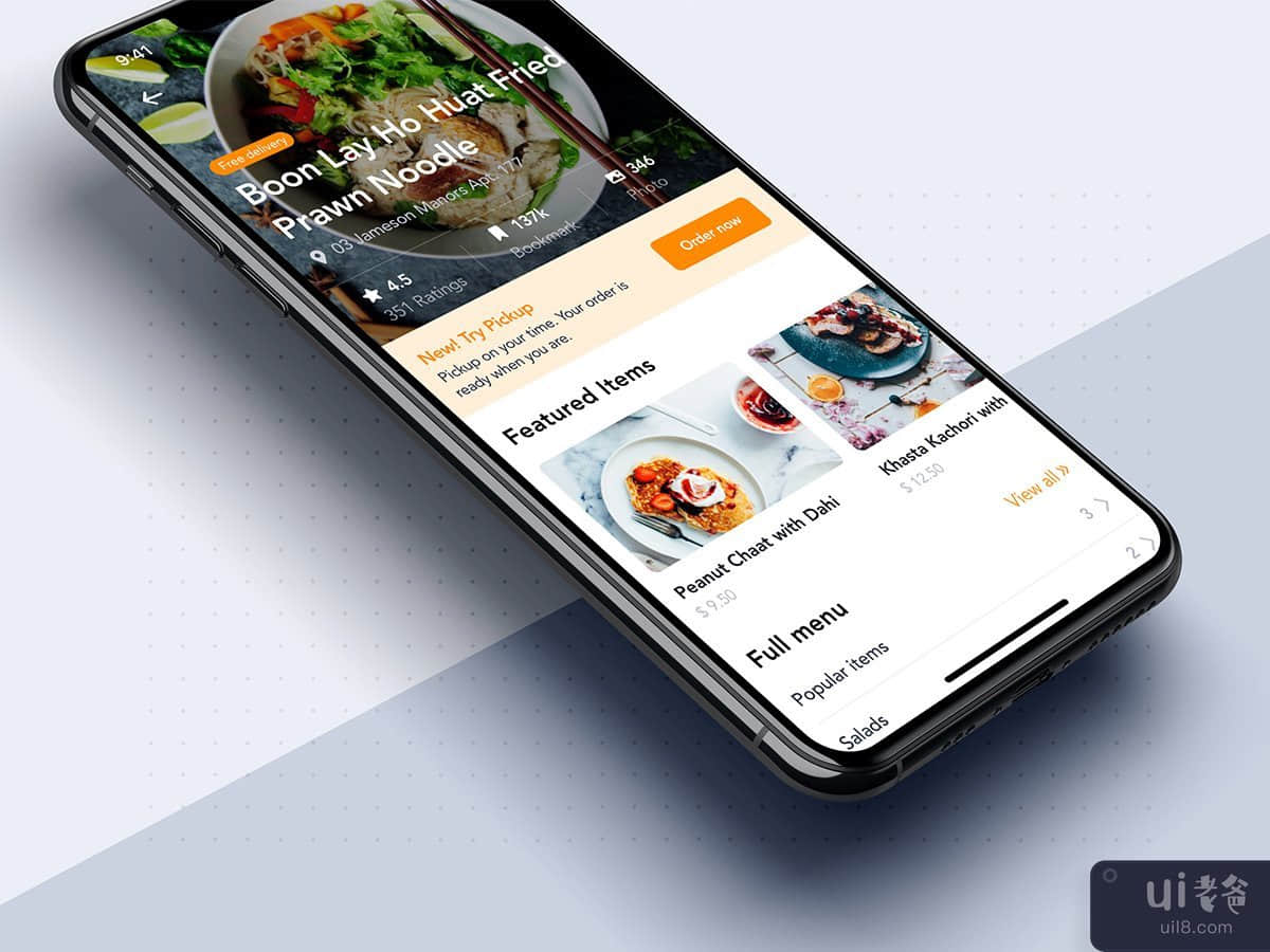Food UI mobile concept