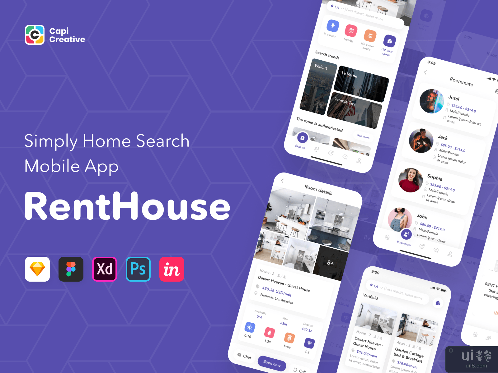RentHouse - Simply Home Search Mobile App UI KIT #2
