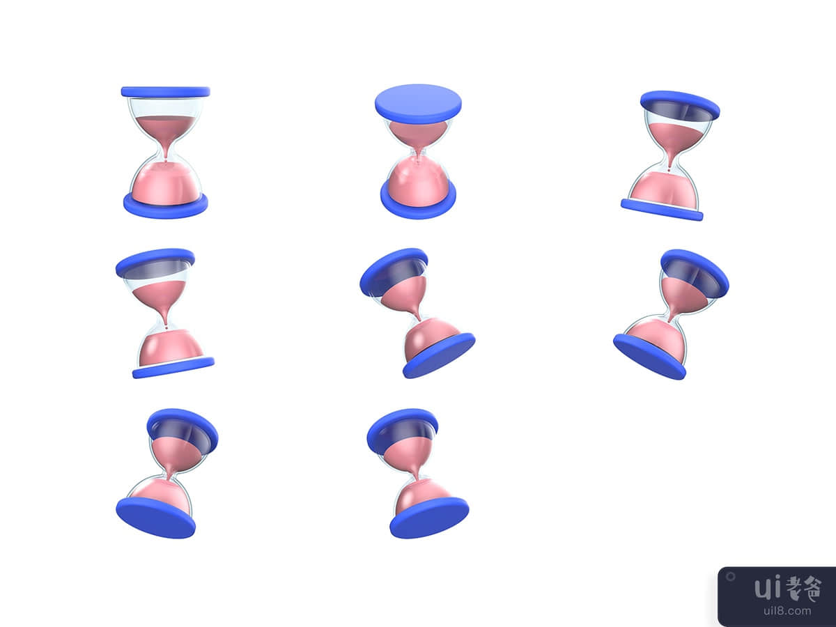 Hourglass 3D icon