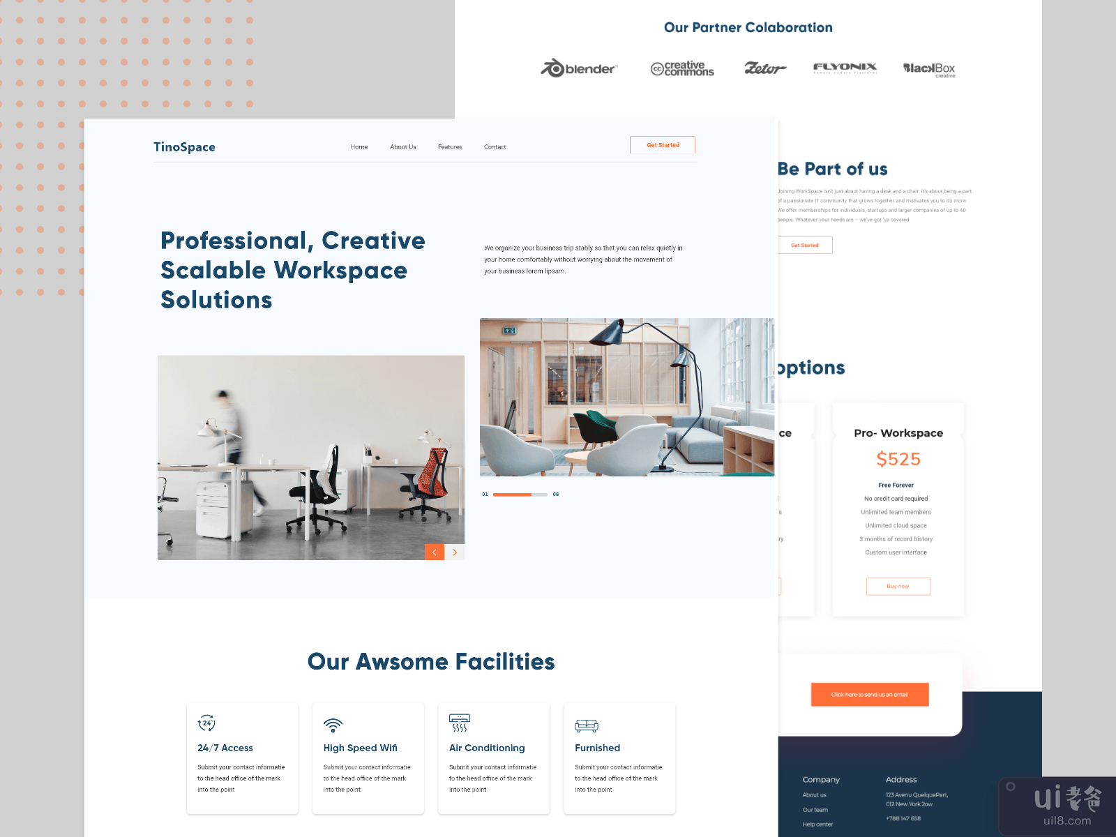 合作登陆页面探索(Co-working Landing Page Exploration)插图