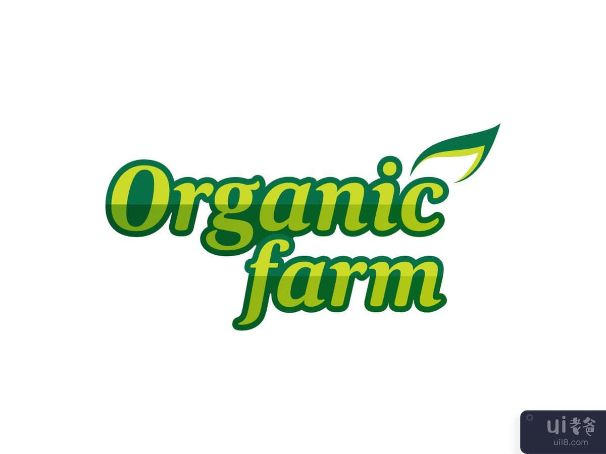 有机农场标志设计模板(Organic Farm Logo Design Template)插图
