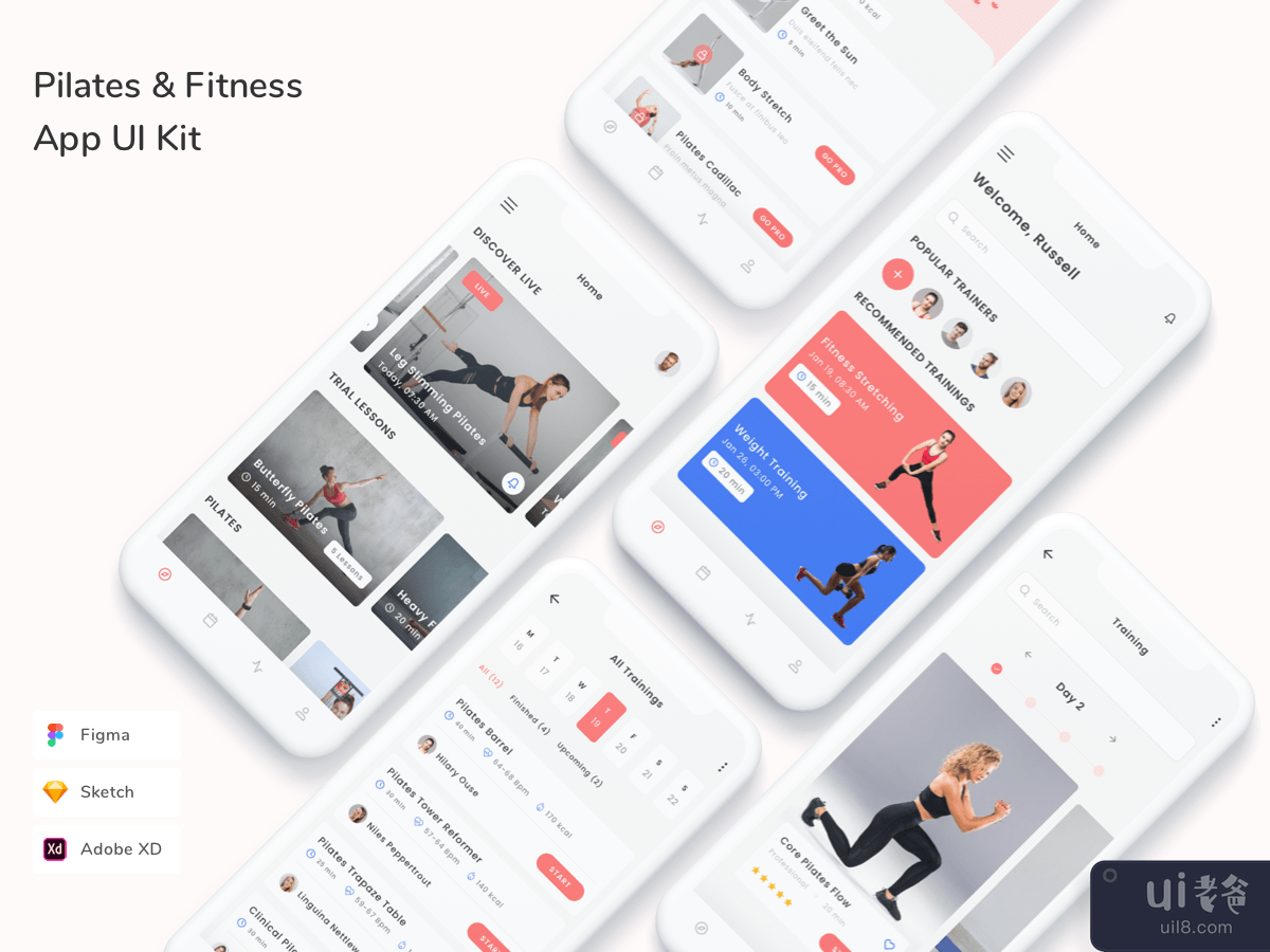 Pilates & Fitness App UI Kit