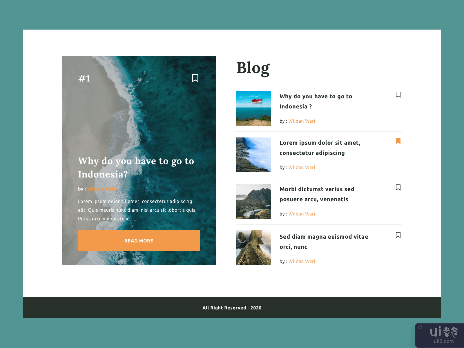 Blog Section - Travel Landing Page