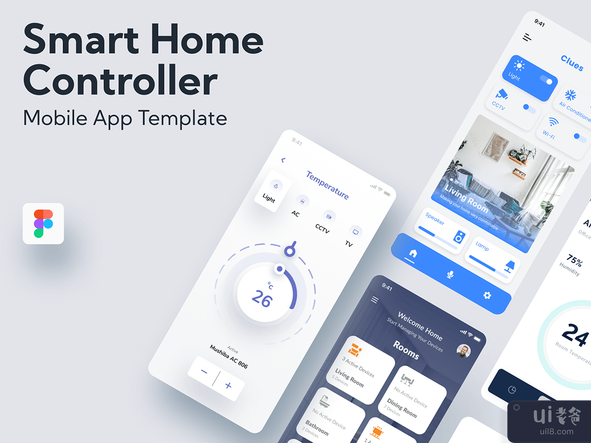Smart Home Controller - Mobile Screen Template*