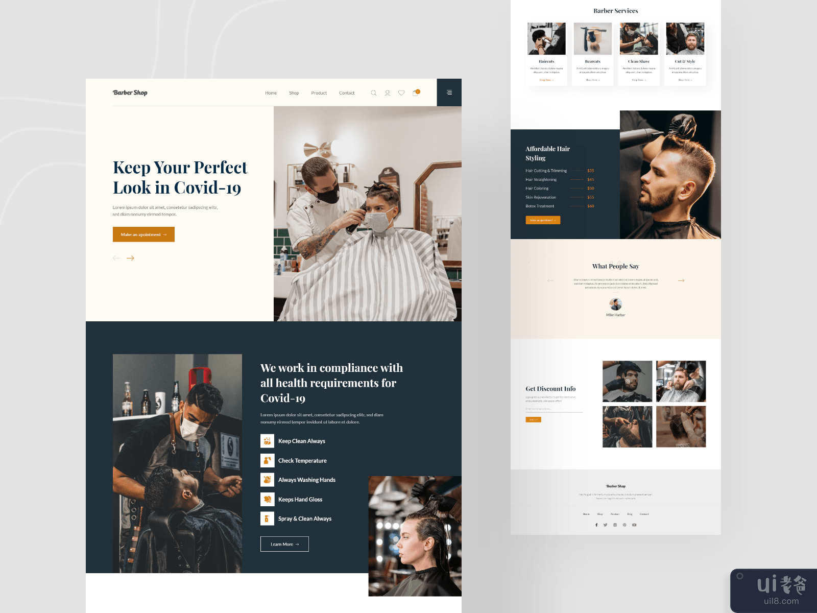 Barber Shop Landing Pages