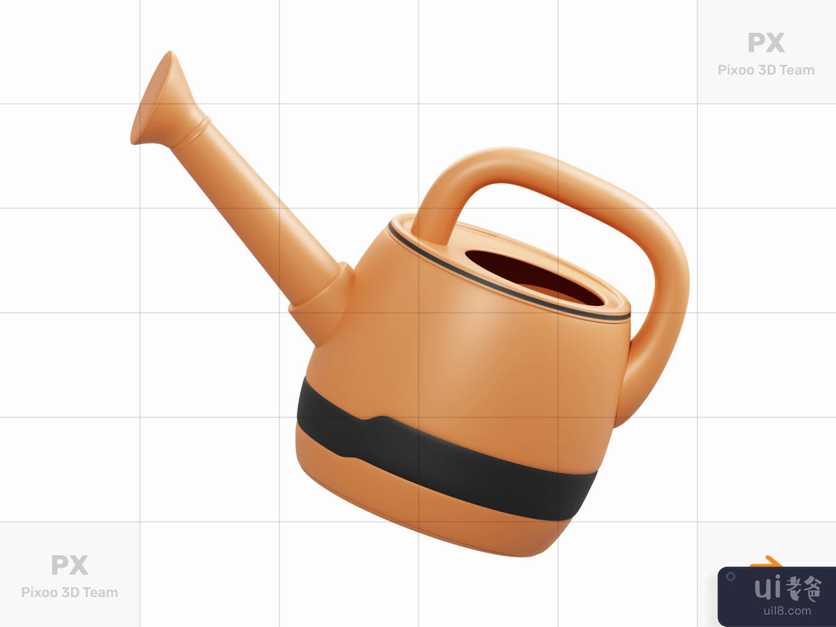Tanduran - 3D Agriculture Illustration Pack _ Watering Can