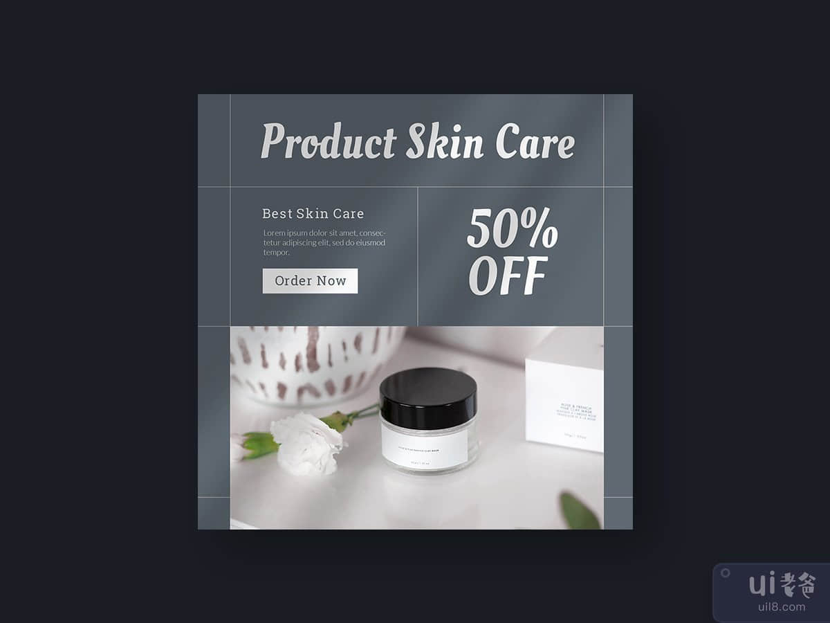 美容产品推广社交媒体帖子或横幅模板(Beauty product Promotion Social Media Post or banner Template)插图2