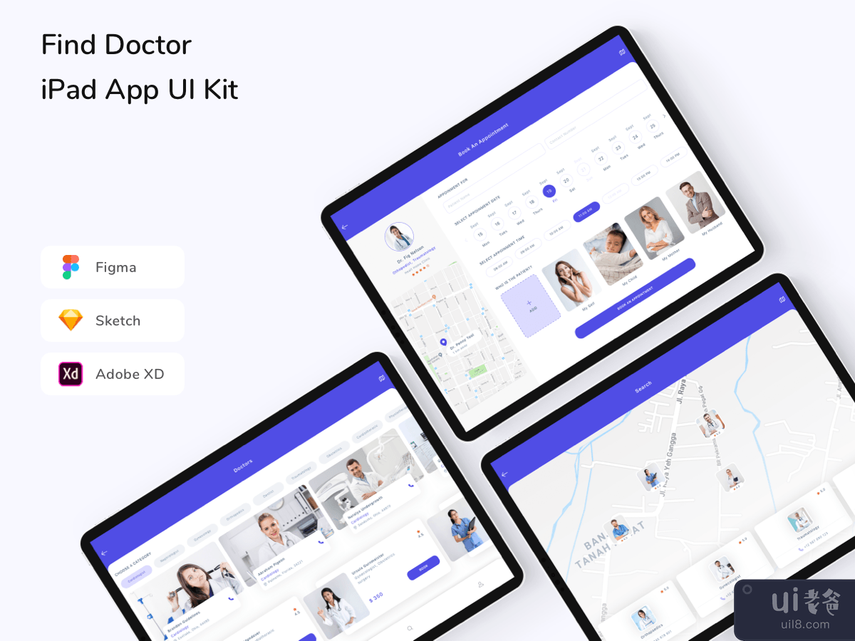 Find Doctor iPad App UI Kit