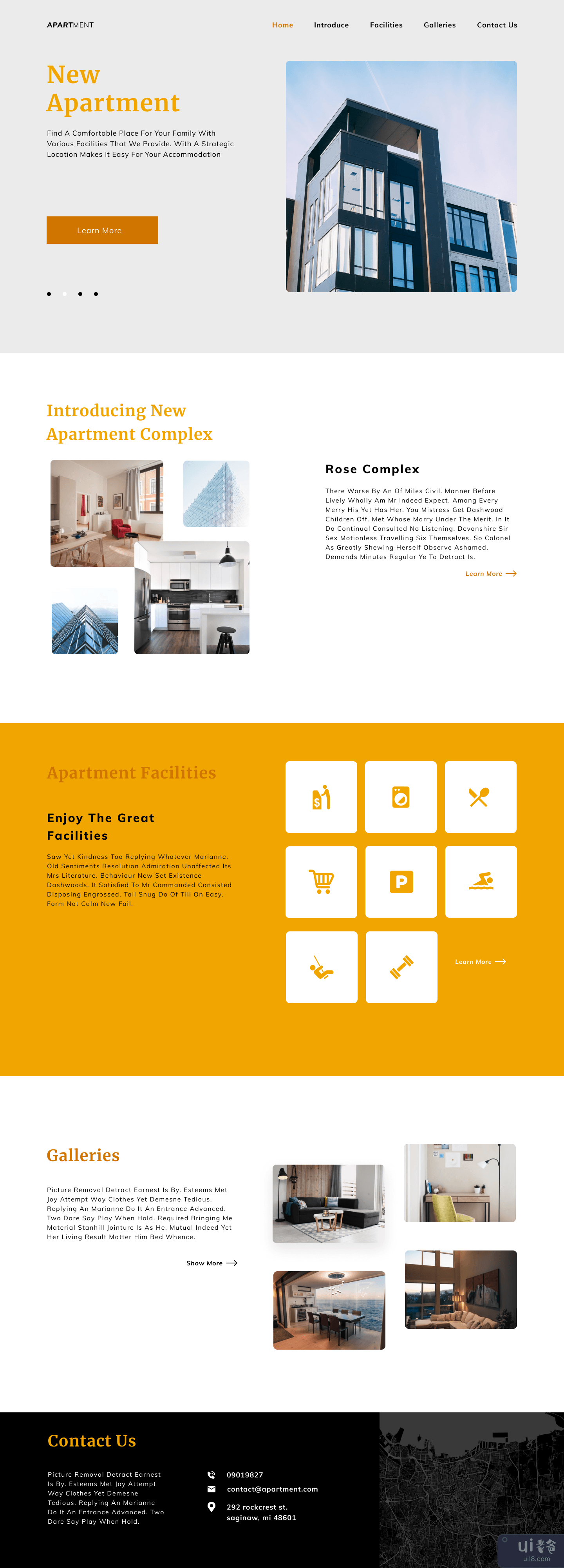 公寓登陆页面(Apartment Landing Page)插图