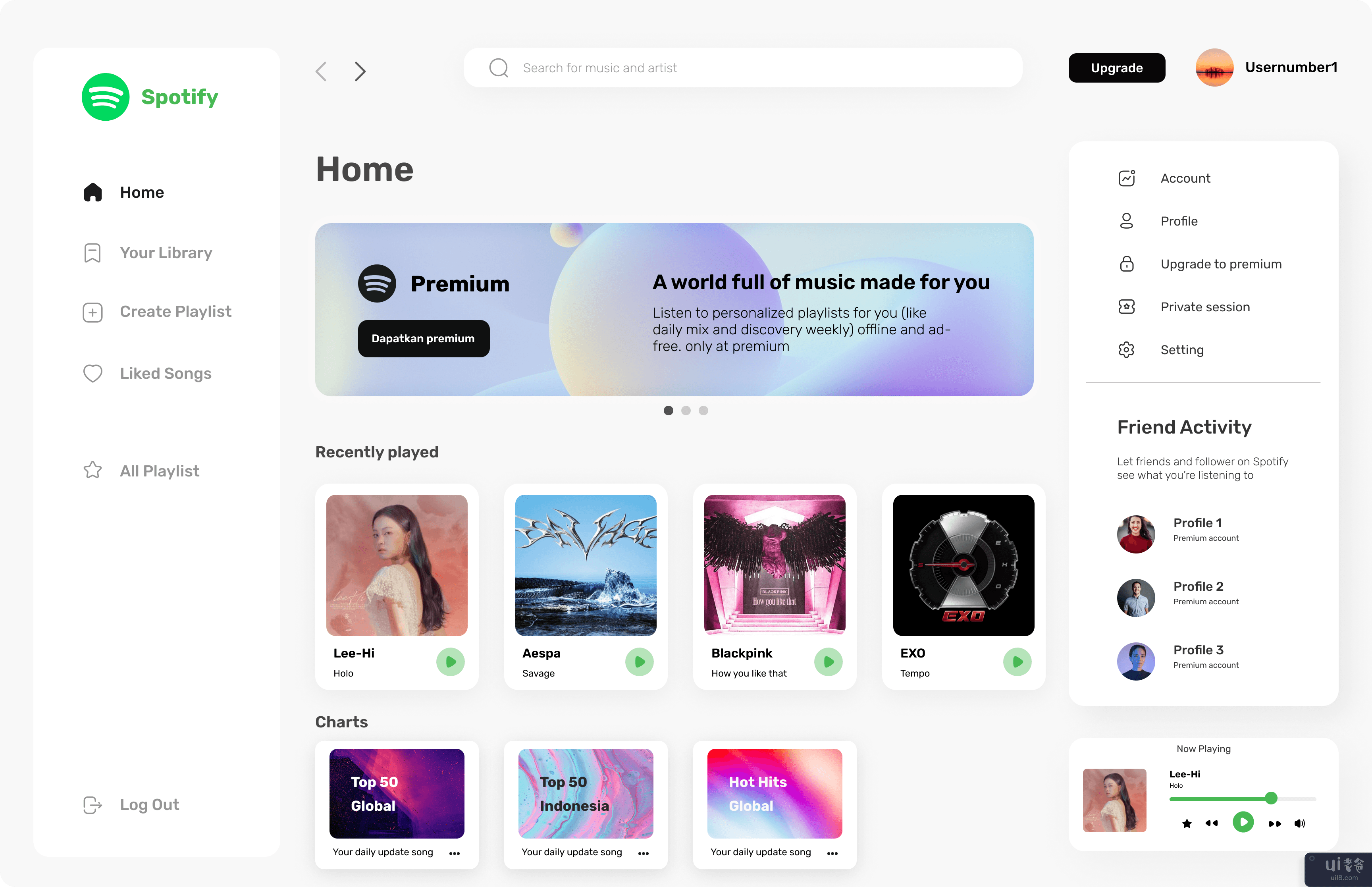 Spotify 重新设计挑战 - 音乐应用(Spotify Redesign Challenge - Music App)插图
