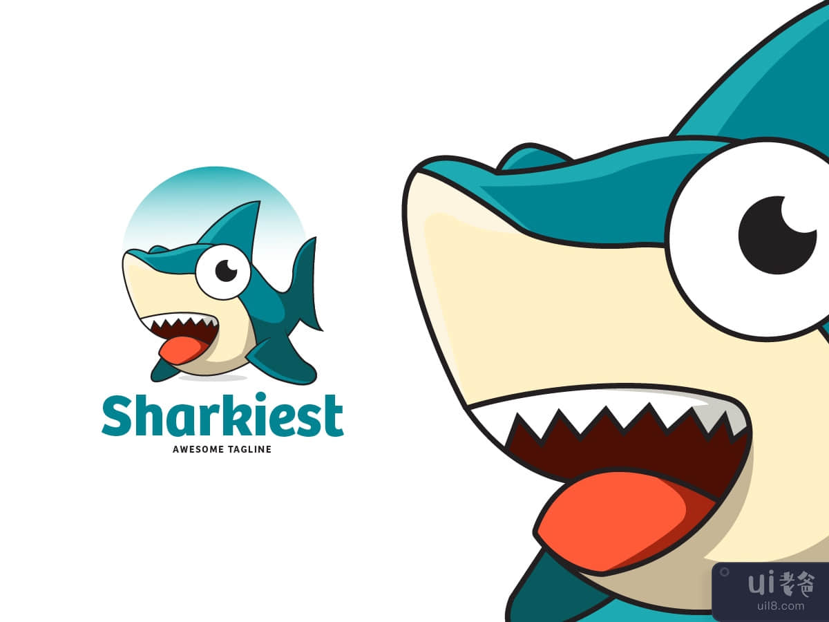 Sharkiest Mascot Logo