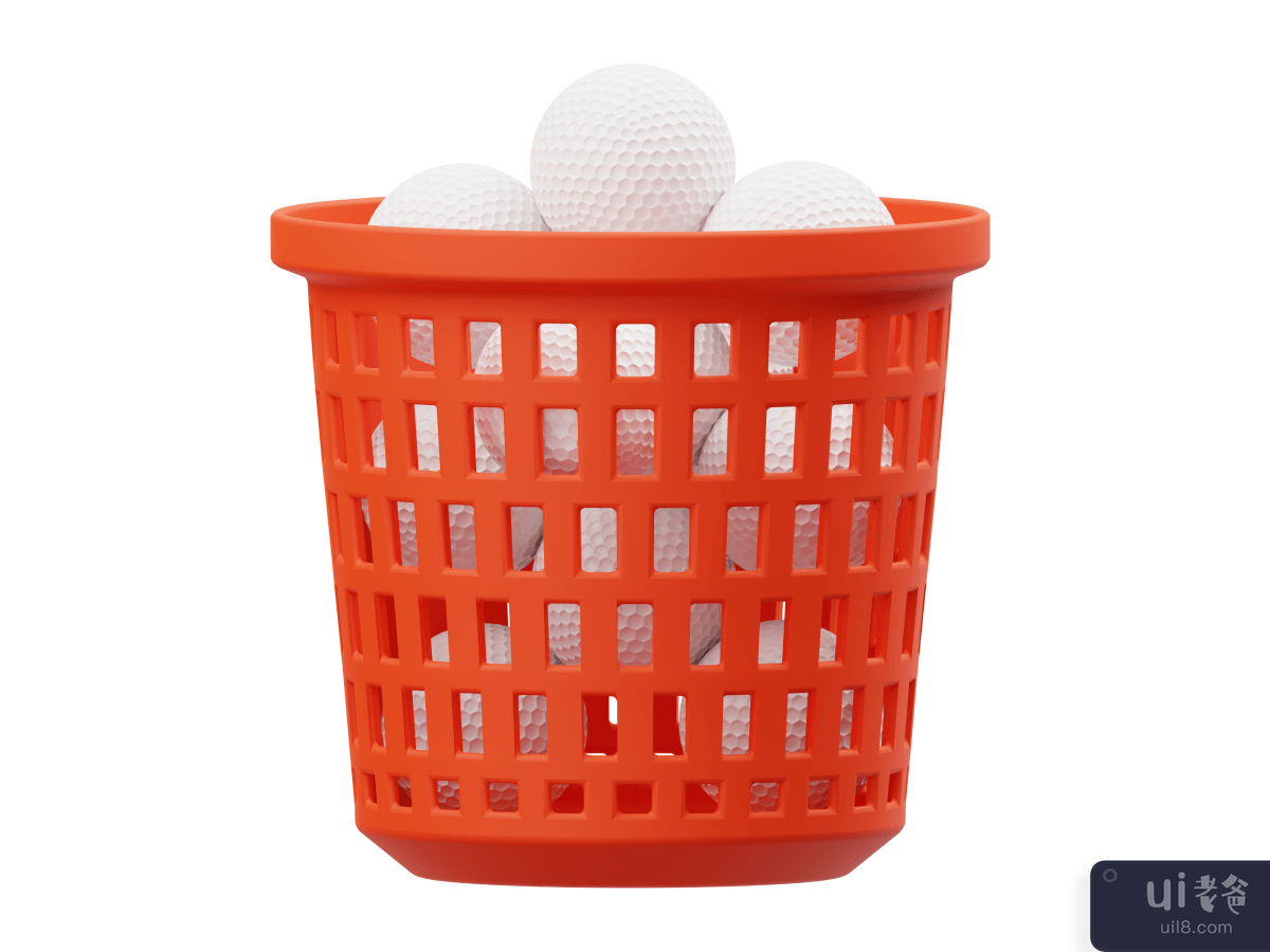 Basket 3D Render Illustration