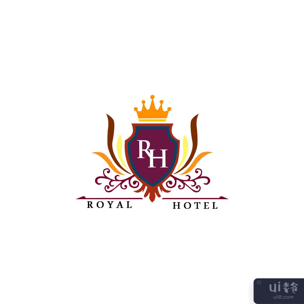 皇家酒店标志。(ROYAL HOTEL Logo.)插图1