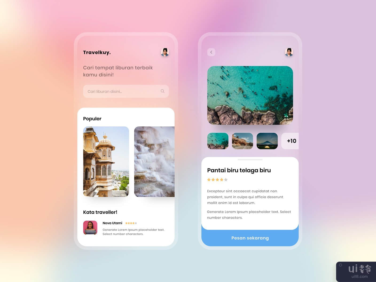 旅游应用概念(Travel app concept)插图