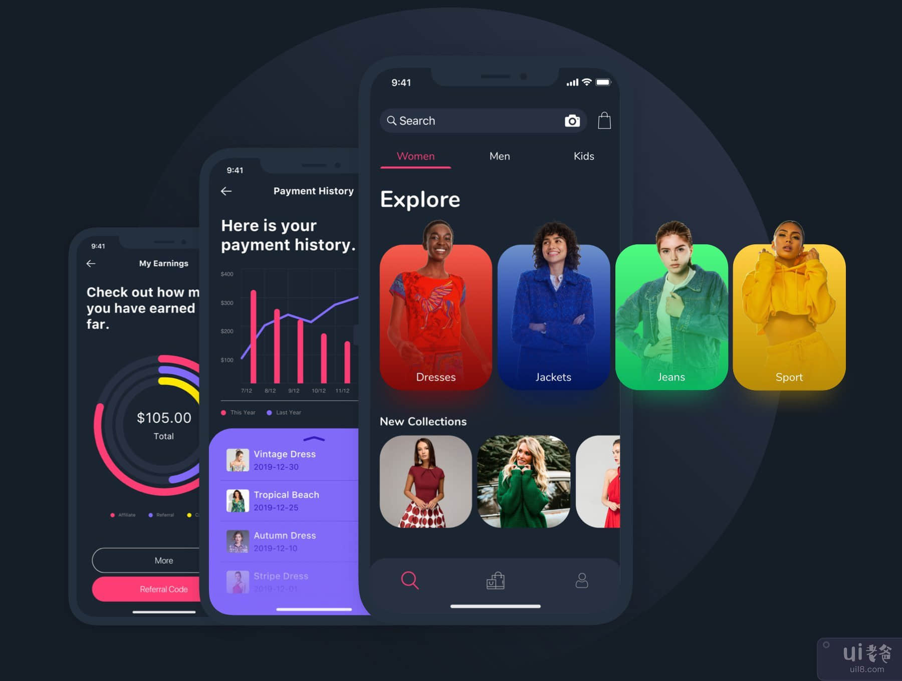 时尚 |电子商务 UI 套件(Trendy | E-commerce UI Kit)插图1