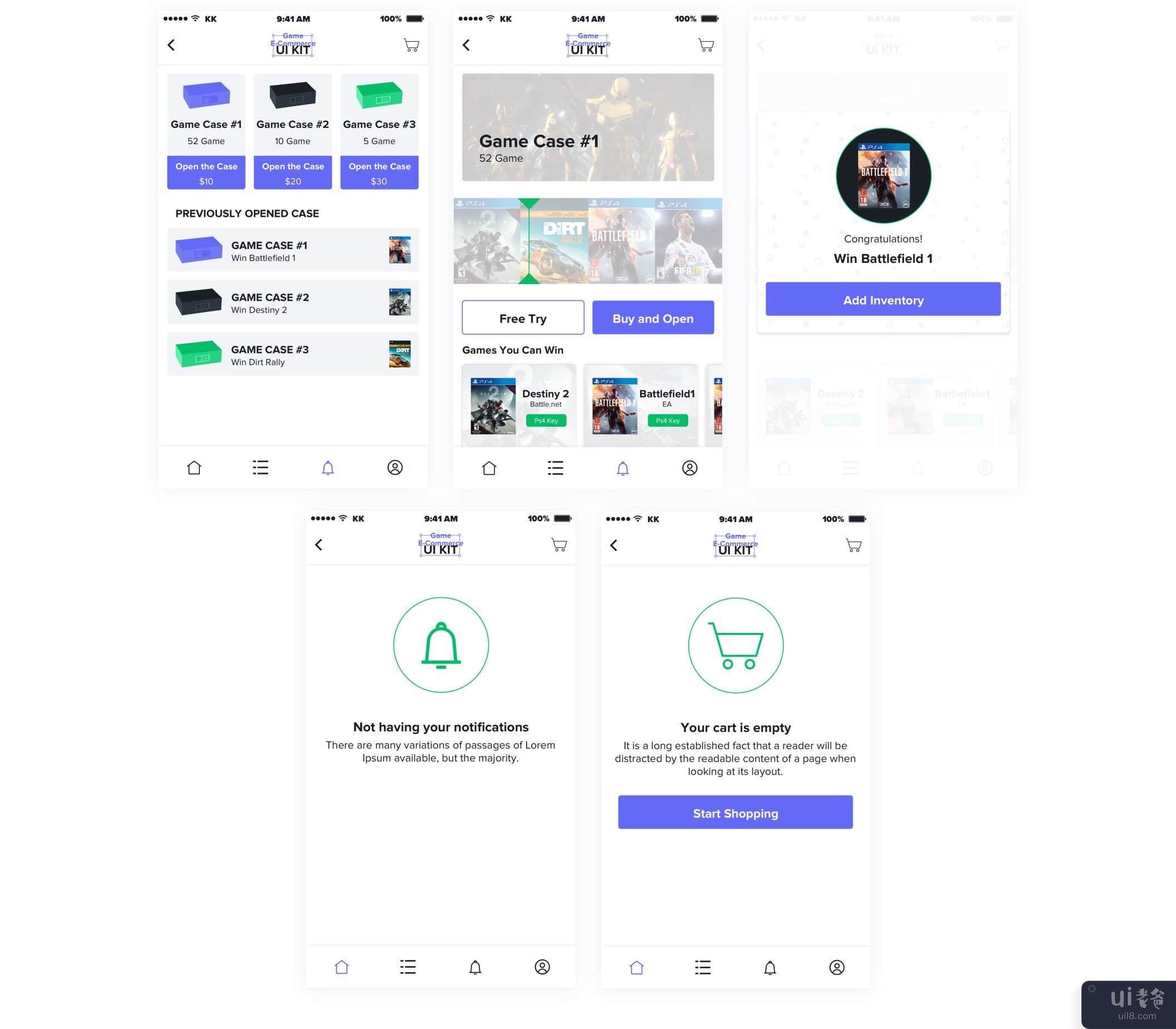 游戏电子商务 UI 套件(Game ECommerce UI Kit)插图