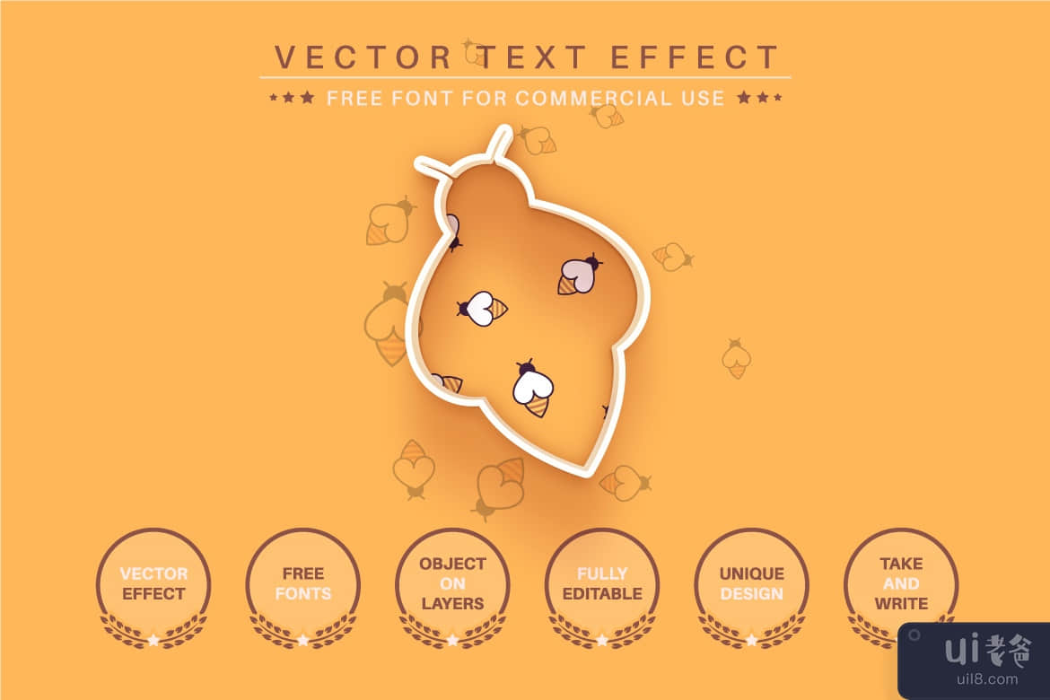 Honey - 可编辑的文字效果，字体样式(Honey -  Editable Text Effect, Font Style)插图3