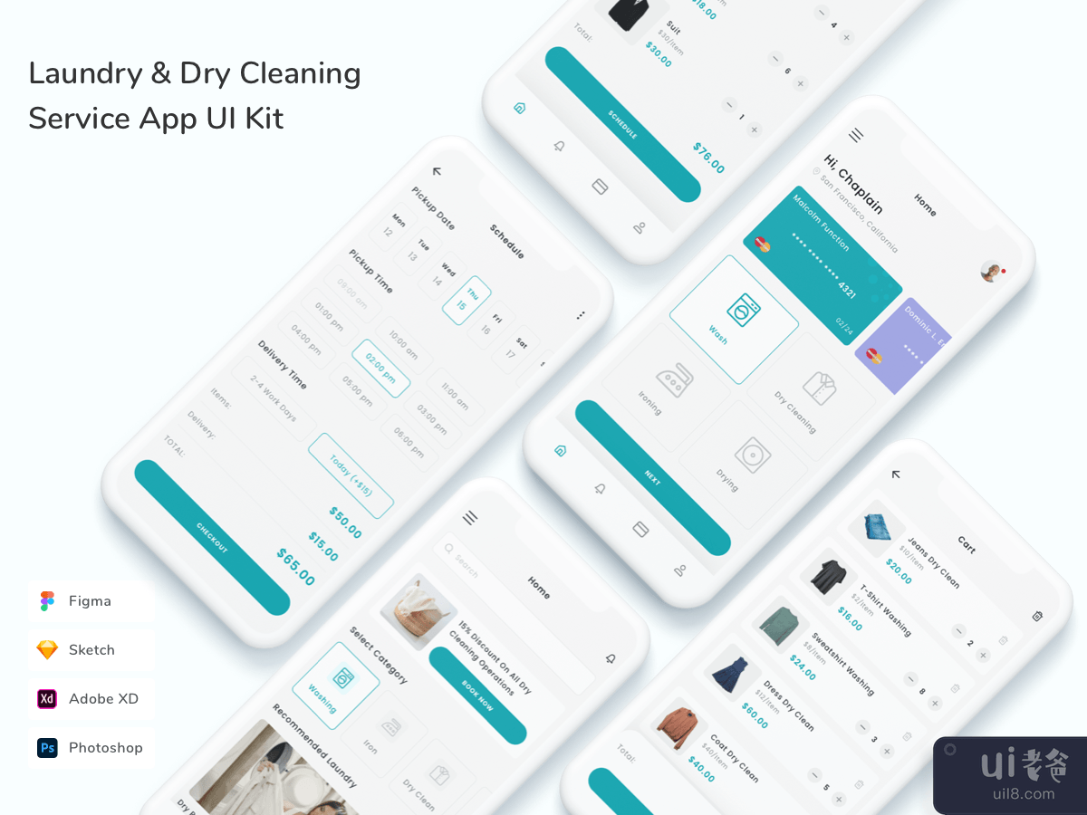 Laundry & Dry Cleaning Service App UI Kit