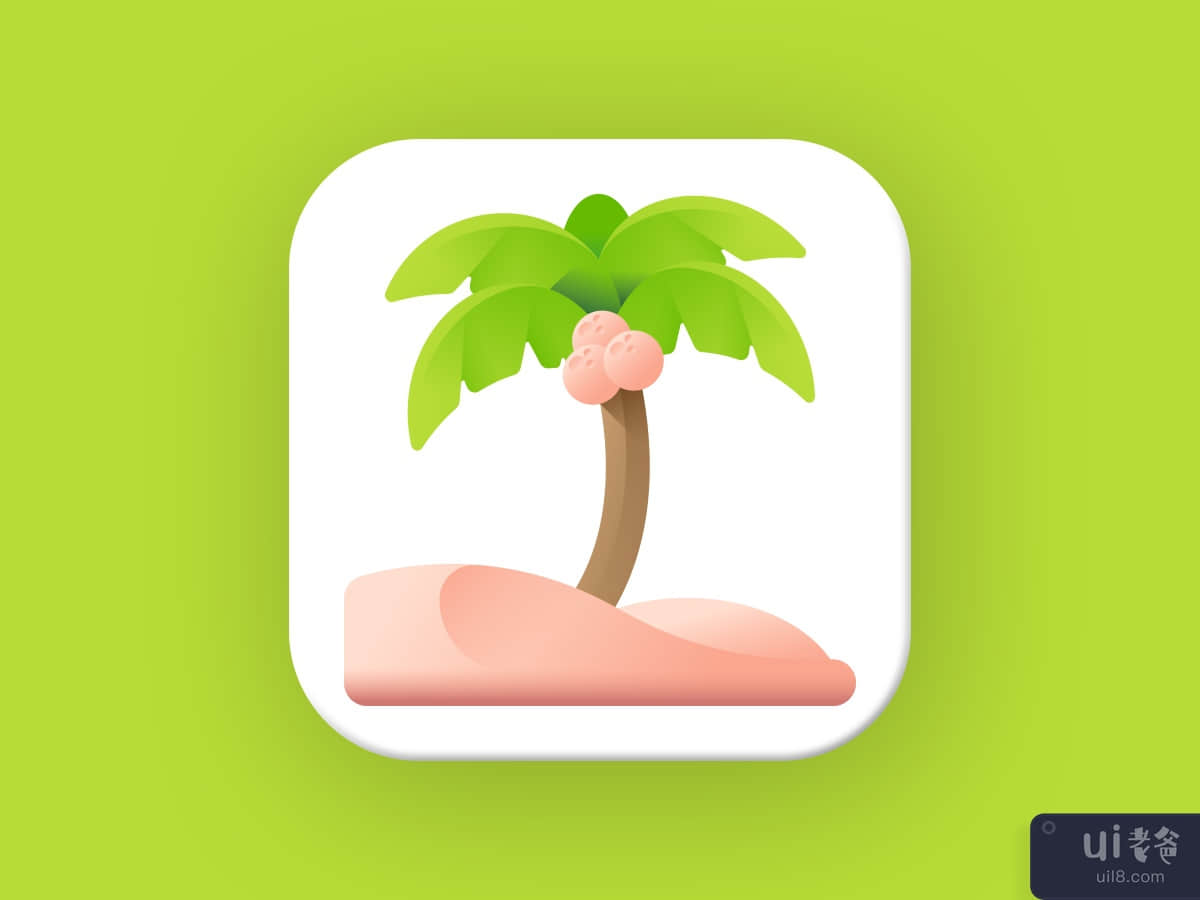 椰子树标志(Coconut Tree Logo)插图
