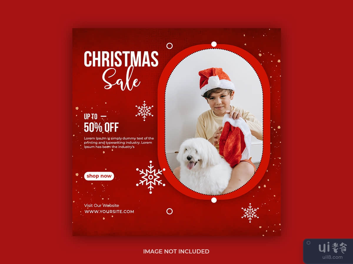 Christmas sale social media template