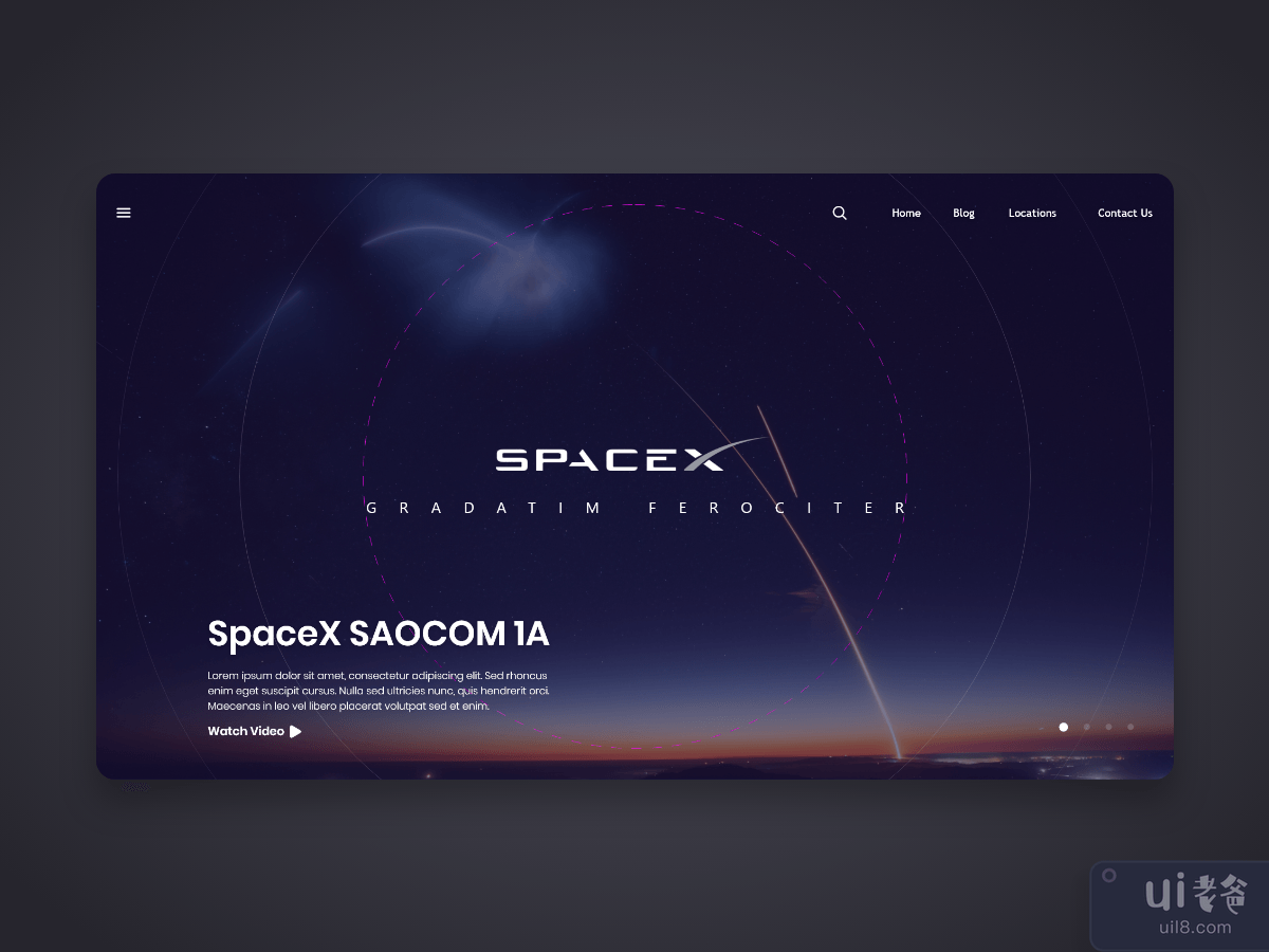 SpaceX Landing page