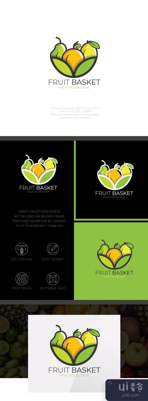 水果店标志(Fruit Shop Logo)插图1