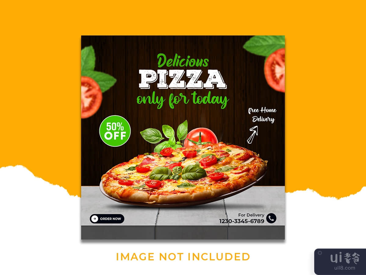Special delicious food social media banner and Instagram post template