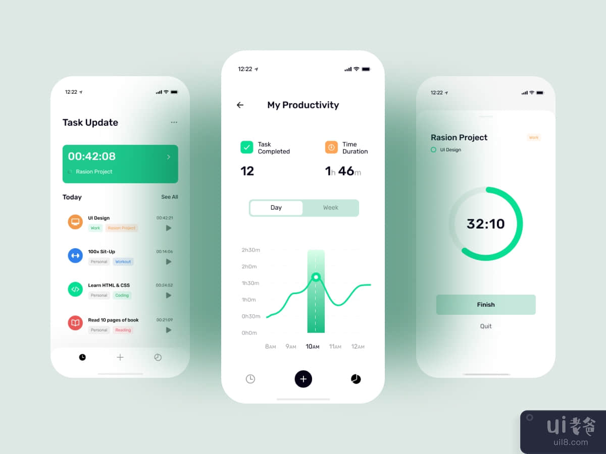 Time Tracker Concept App Design